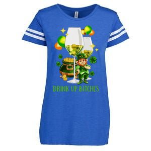 Bitches Drink Up Shirts Women St Patrick Day Wine Party Enza Ladies Jersey Football T-Shirt