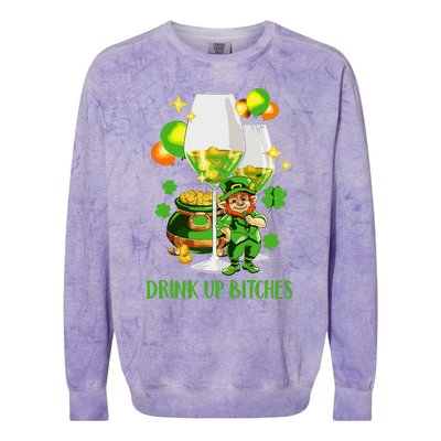 Bitches Drink Up Colorblast Crewneck Sweatshirt