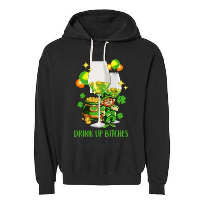 Bitches Drink Up Garment-Dyed Fleece Hoodie