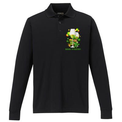 Bitches Drink Up Performance Long Sleeve Polo