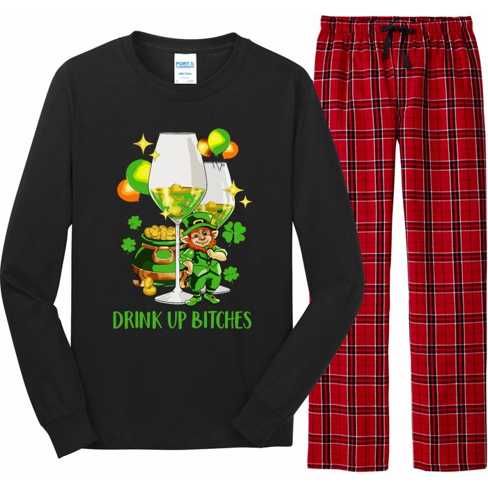 Bitches Drink Up Long Sleeve Pajama Set