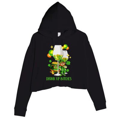 Bitches Drink Up Crop Fleece Hoodie