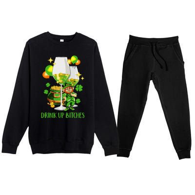 Bitches Drink Up Premium Crewneck Sweatsuit Set