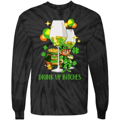 Bitches Drink Up Tie-Dye Long Sleeve Shirt