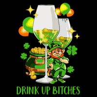 Bitches Drink Up Cropped Pullover Crew
