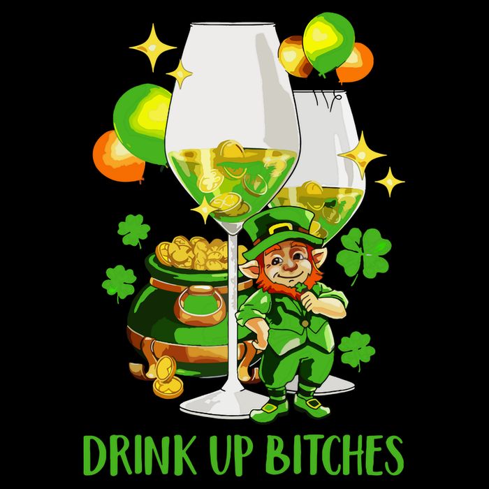 Bitches Drink Up Cropped Pullover Crew
