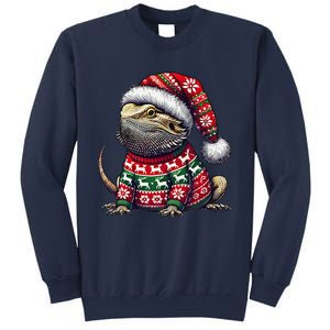 Bearded Dragon Ugly Sweater Santa Hat Christmas Sweatshirt