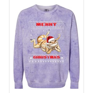 Bearded Dragon Ugly Christmas Lizards Lovers Gift Colorblast Crewneck Sweatshirt