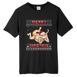 Bearded Dragon Ugly Christmas Lizards Lovers Gift Tall Fusion ChromaSoft Performance T-Shirt