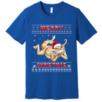 Bearded Dragon Ugly Christmas Lizards Lovers Gift Premium T-Shirt