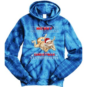 Bearded Dragon Ugly Christmas Lizards Lovers Gift Tie Dye Hoodie