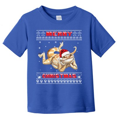 Bearded Dragon Ugly Christmas Lizards Lovers Gift Toddler T-Shirt