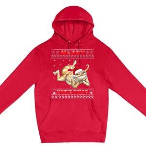 Bearded Dragon Ugly Christmas Lizards Lovers Gift Premium Pullover Hoodie