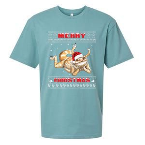 Bearded Dragon Ugly Christmas Lizards Lovers Gift Sueded Cloud Jersey T-Shirt