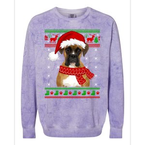 Boxer Dog Ugly Sweater Christmas Puppy Dog Lover Gift Colorblast Crewneck Sweatshirt