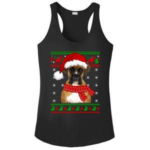 Boxer Dog Ugly Sweater Christmas Puppy Dog Lover Gift Ladies PosiCharge Competitor Racerback Tank