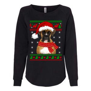 Boxer Dog Ugly Sweater Christmas Puppy Dog Lover Gift Womens California Wash Sweatshirt