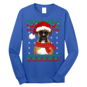 Boxer Dog Ugly Sweater Christmas Puppy Dog Lover Gift Long Sleeve Shirt