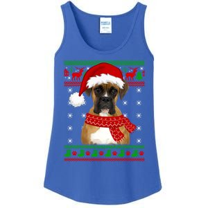 Boxer Dog Ugly Sweater Christmas Puppy Dog Lover Gift Ladies Essential Tank