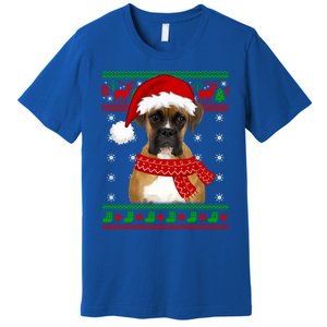 Boxer Dog Ugly Sweater Christmas Puppy Dog Lover Gift Premium T-Shirt