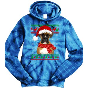 Boxer Dog Ugly Sweater Christmas Puppy Dog Lover Gift Tie Dye Hoodie