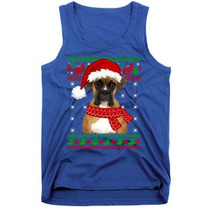 Boxer Dog Ugly Sweater Christmas Puppy Dog Lover Gift Tank Top