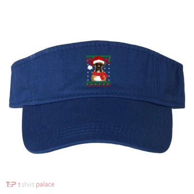 Boxer Dog Ugly Sweater Christmas Puppy Dog Lover Gift Visor