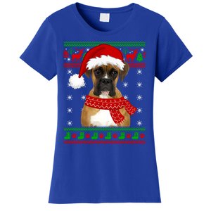 Boxer Dog Ugly Sweater Christmas Puppy Dog Lover Gift Women's T-Shirt