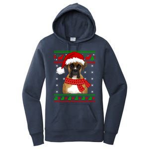 Boxer Dog Ugly Sweater Christmas Puppy Dog Lover Gift Women's Pullover Hoodie