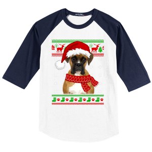 Boxer Dog Ugly Sweater Christmas Puppy Dog Lover Gift Baseball Sleeve Shirt