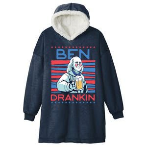 Ben Drankin Us Beer President Benjamin Franklin Cool Gift Hooded Wearable Blanket