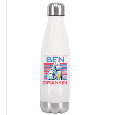 Ben Drankin Us Beer President Benjamin Franklin Cool Gift Stainless Steel Insulated Water Bottle