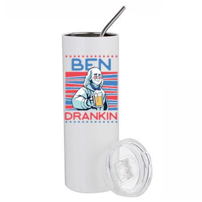 Ben Drankin Us Beer President Benjamin Franklin Cool Gift Stainless Steel Tumbler