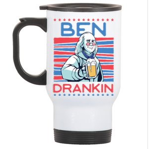 Ben Drankin Us Beer President Benjamin Franklin Cool Gift Stainless Steel Travel Mug