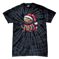 Bearded Dragon Ugly Sweater Santa Hat Christmas Tie-Dye T-Shirt