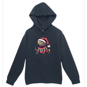 Bearded Dragon Ugly Sweater Santa Hat Christmas Urban Pullover Hoodie