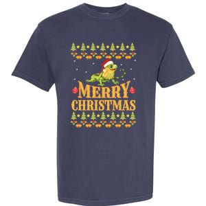 Bearded Dragon Ugly Christmas Garment-Dyed Heavyweight T-Shirt