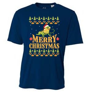 Bearded Dragon Ugly Christmas Cooling Performance Crew T-Shirt