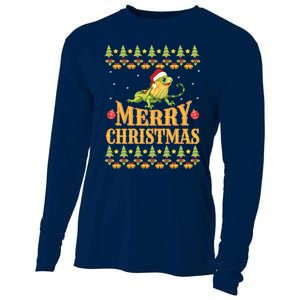 Bearded Dragon Ugly Christmas Cooling Performance Long Sleeve Crew