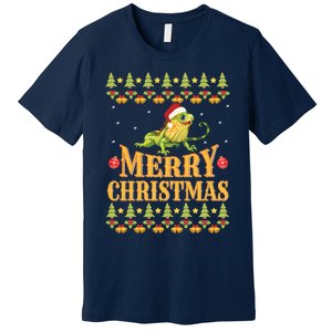 Bearded Dragon Ugly Christmas Premium T-Shirt