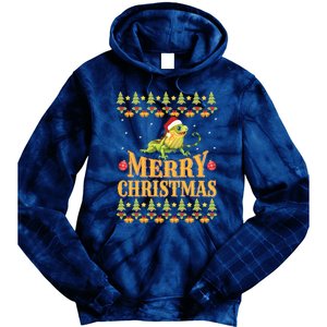 Bearded Dragon Ugly Christmas Tie Dye Hoodie