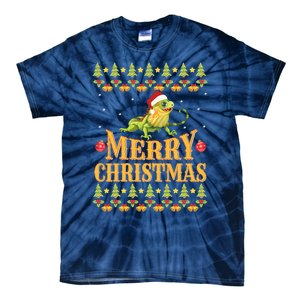 Bearded Dragon Ugly Christmas Tie-Dye T-Shirt