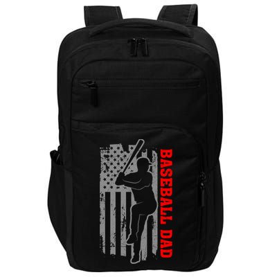 Baseball Dad Usa America Baseball Dad 'S Baseball Cool Gift Impact Tech Backpack