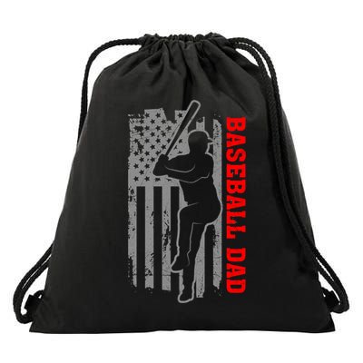 Baseball Dad Usa America Baseball Dad 'S Baseball Cool Gift Drawstring Bag