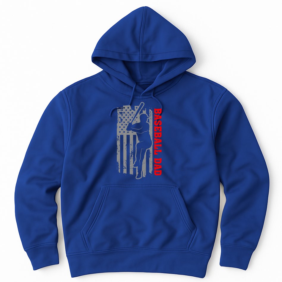 Baseball Dad Usa America Baseball Dad 'S Baseball Cool Gift Hoodie