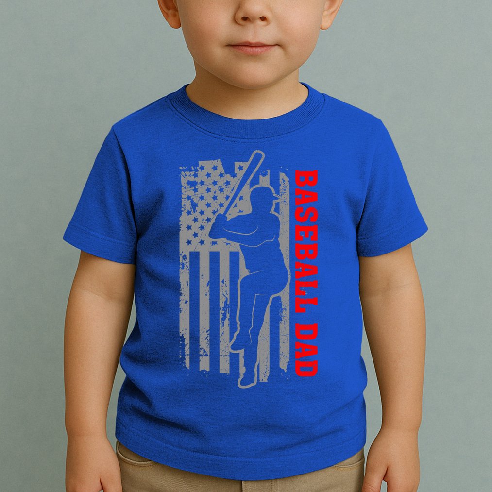 Baseball Dad Usa America Baseball Dad 'S Baseball Cool Gift Toddler T-Shirt