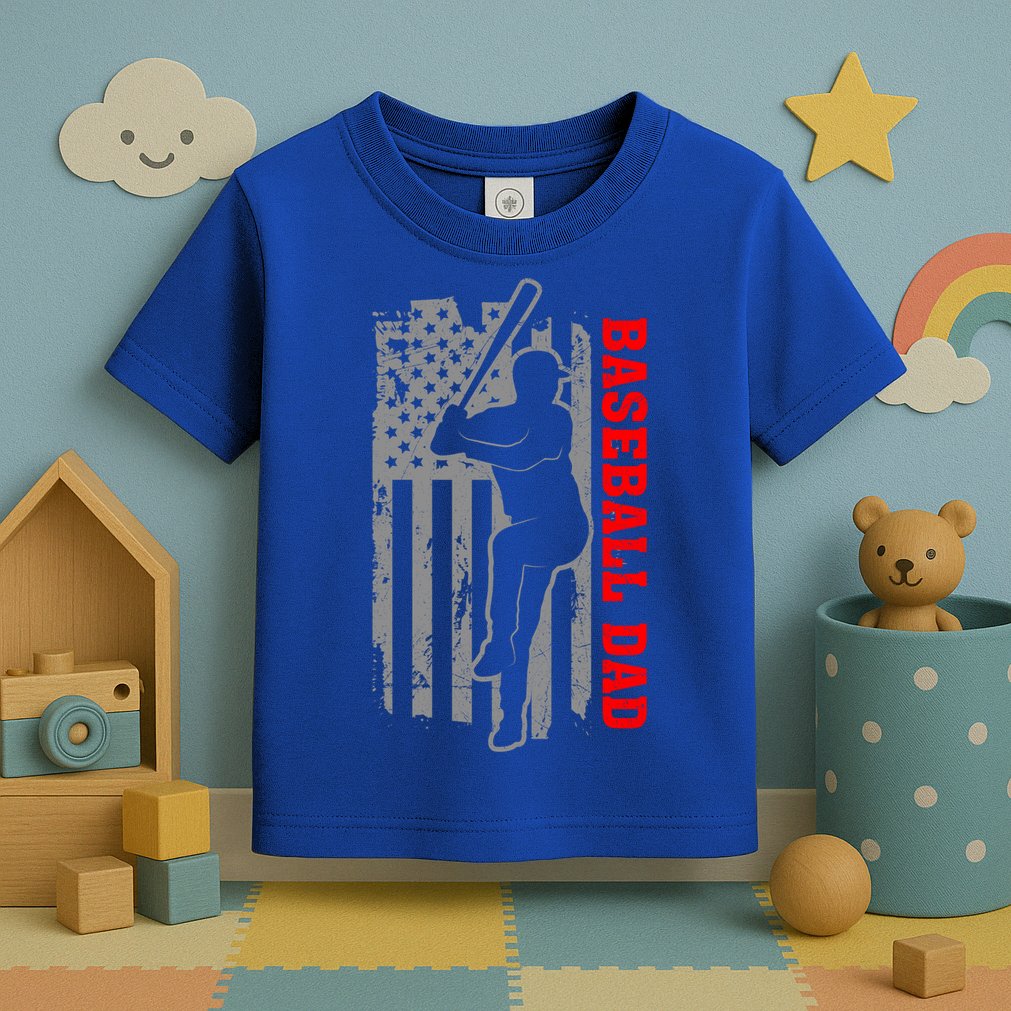 Baseball Dad Usa America Baseball Dad 'S Baseball Cool Gift Toddler T-Shirt