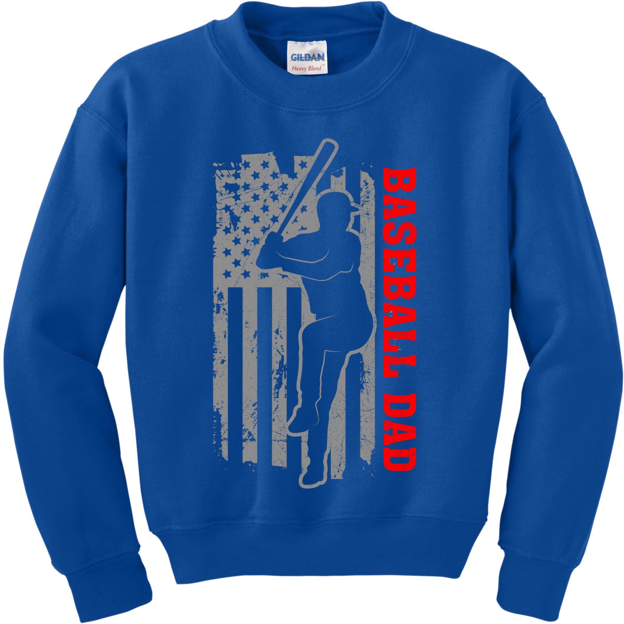 Baseball Dad Usa America Baseball Dad 'S Baseball Cool Gift Kids Sweatshirt