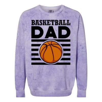 Basketball Dad Vintage Retro Line Colorblast Crewneck Sweatshirt