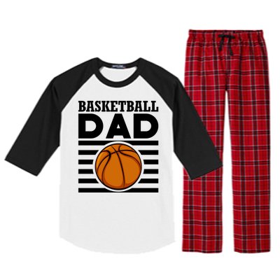 Basketball Dad Vintage Retro Line Raglan Sleeve Pajama Set